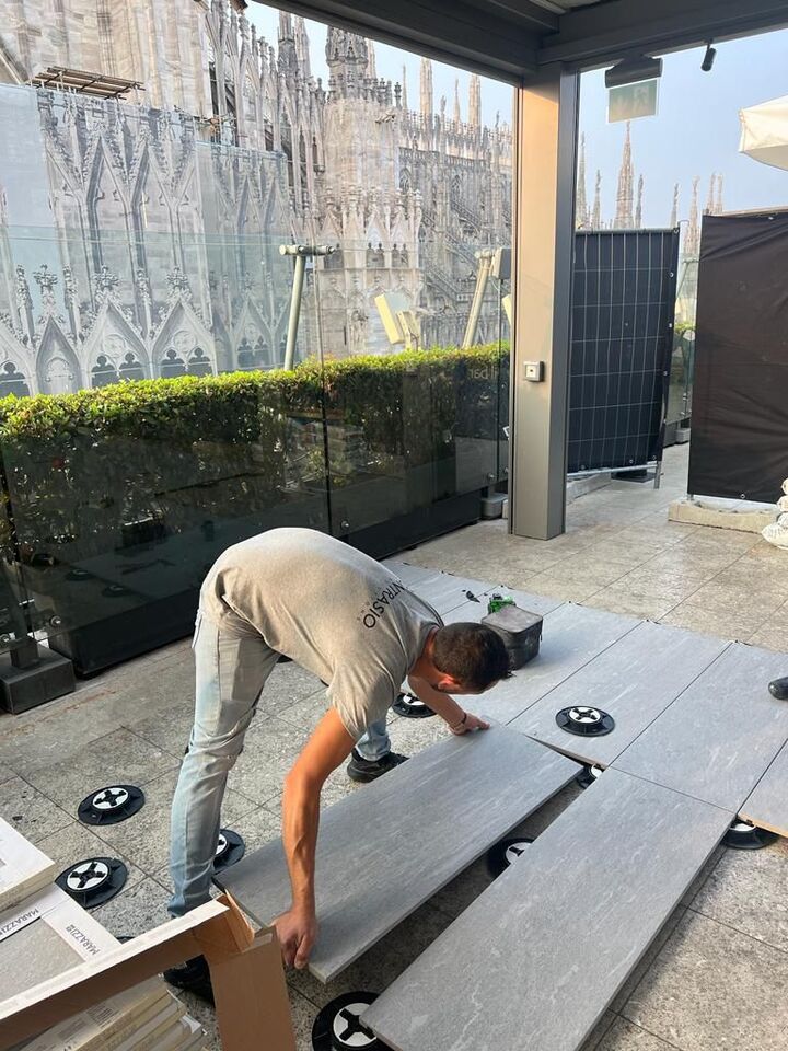 La ristrutturazione della terrazza della Rinascente a Milano in Piazza Duomo