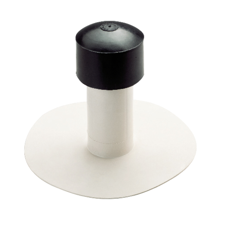 Simple wall TPO roof vent with height 225 mm - diameter 75 mm 